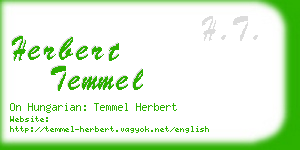 herbert temmel business card